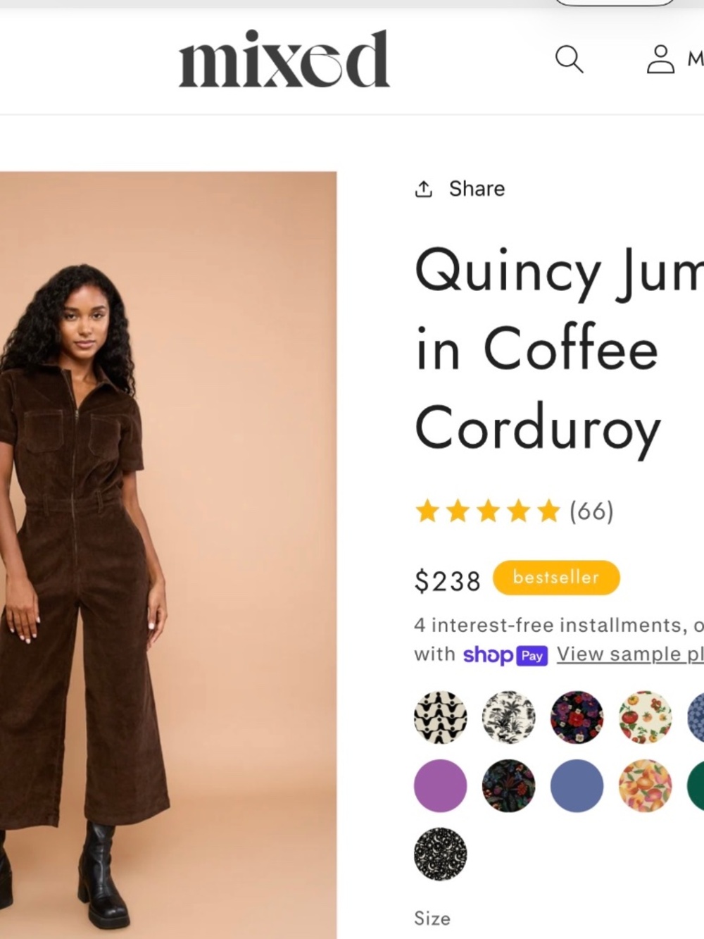 Fall 2026 Corduroy Jumpsuit